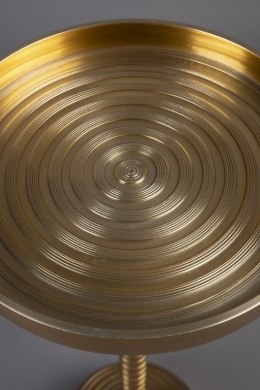 Stolik boczny metalowy okrągły TURNER mosiężny