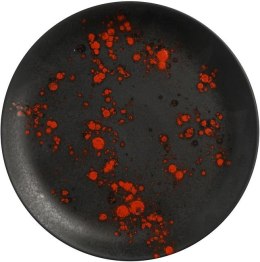 Bloom: Talerz porcelanowy czarno-czerwony płytki 19 cm