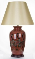 Lampa ceramiczna czerwona w żurawie z kloszem MISAKI 2