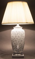 Lampa ceramiczna biała w niebieskie wzory HAMPTON 1