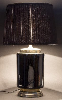 Lampa stołowa czarna z ceramiki szkliwonej CLASSIC BLACK