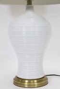 Lampa ceramiczna biała na złotej podstawie HAMPTON 3