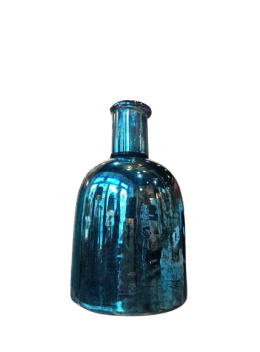 Wazonik dekoracyjny butelka niebieska BILIT M