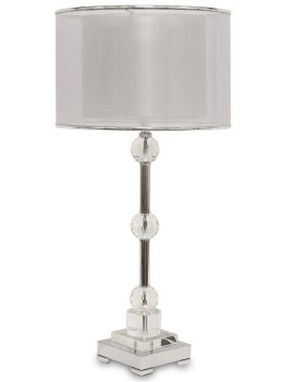 Lampa stołowa ze szkła i metalu z abażurem VERSALIE 1