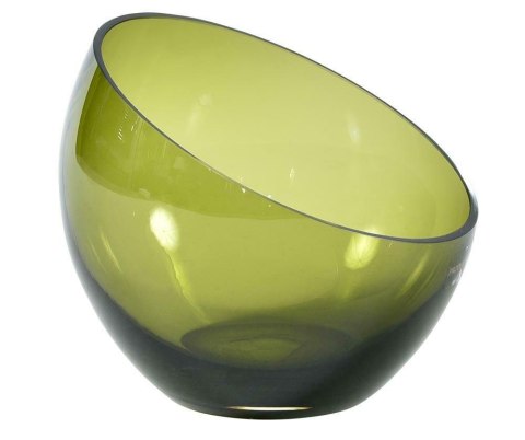Świecznik szklany oliwkowa zieleń A