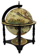 Barek w globusie vintage kremowy Globobar