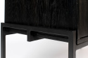 Witryna / szafka drewniana na metalowych nóżkach HARDY czarny dąb