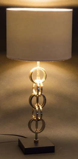 Lampa stołowa metalowa koła CIRCLES złoto-biała