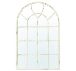 Lustro postarzane okno arkada kremowe BIANCO