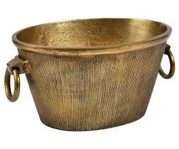 Cooler / osłonka metalowa stare złoto z uchwytami Barok old niski