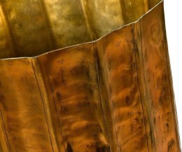 Wazon podłogowy metalowy złoty Barok old tuba XXL
