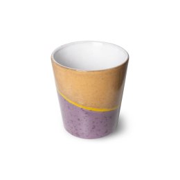 Kubek ceramiczny 70's: gravity pomranczowo-fioletowy