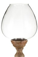Lampion / świecznik z drewna ze szklanym kloszem ABBASI XL