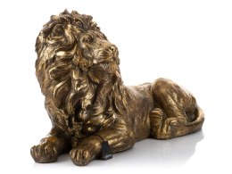 Lew złoty leżący rzeźba / dekoracja