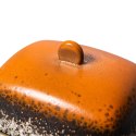 Maselniczka ceramiczna 70's meteor pomarańczowo-brązowa