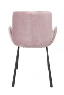 Fotel aksamitny w kolorze różowym BRIT