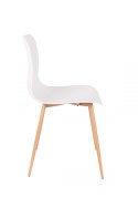 Krzesło plastikowe z metalowymi nogami LORI białe