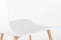 Krzesło plastikowe z metalowymi nogami LORI białe