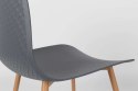 Krzesło plastikowe z metalowymi nogami LORI szare