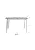 Stół rozkładany GLIMPS 120/162X80 naturalny