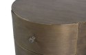 Okrągła szafka / stolik z szufladami GLOSSY antyczny mosiądz