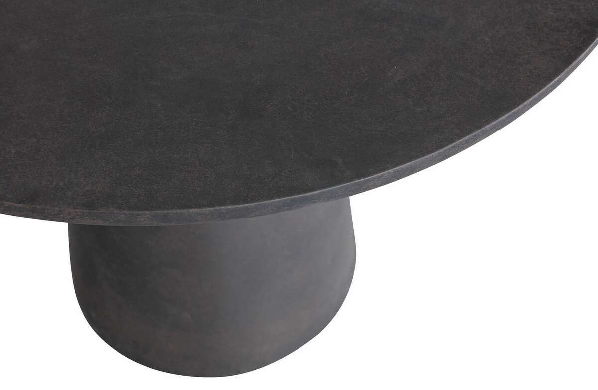 Stół okrągły z gliny na jednej nodze DAMON Ø100 cm