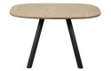 Stół dębowy kwadratowy z zaokrąglonymi rogami TABLO 130x130 cm