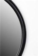 Lustro okrągłe w metalowej ramie loft MADEJ 60 cm czarne