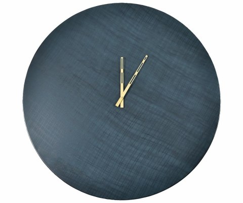Zegar ścienny metalowy niebiesko-złoty Rustic 2