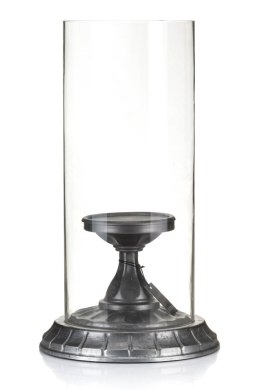 Świecznik metalowy ze szklaną osłoną JAMURE