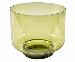 Wazon / lampion szklany prosty oliwkowy C