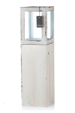 Lampion metalowy podłogowy latarnia biały MANON L