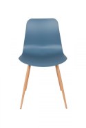 Krzesło plastikowe z metalowymi nogami LORI niebieski