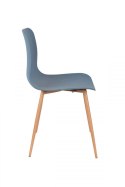 Krzesło plastikowe z metalowymi nogami LORI niebieski