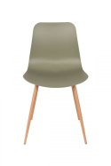 Krzesło plastikowe z metalowymi nogami LORI zielony