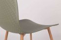 Krzesło plastikowe z metalowymi nogami LORI zielony
