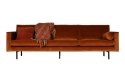 Sofa 3-osobowa RODEO aksamitna rdzawa