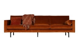 Sofa 3-osobowa RODEO aksamitna rdzawa