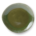 Talerz obiadowy ceramiczny zielony 70's (zestaw 2 szt)