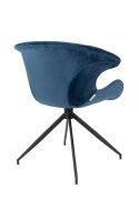 Fotel aksamtny w kolorze niebieskim MIA