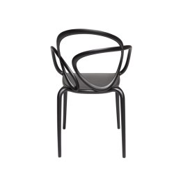 Krzesło plastikowe Loop czarne 2 szt