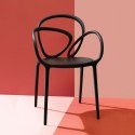 Krzesło plastikowe Loop czarne 2 szt