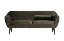Sofa 3-osobowa welurowa zielona ROCCO 187 cm