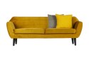 Sofa 3-osobowa welurowa musztardowa ROCCO 187 cm