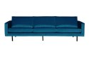 Sofa trzyosobowa Rodeo aksamitna niebieska 45