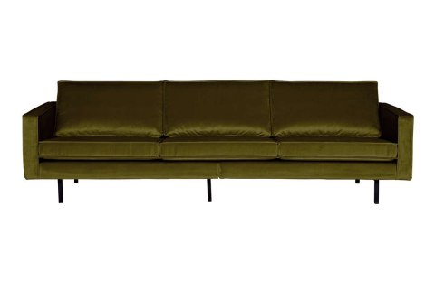 Sofa 3-osobowa RODEO aksamitna oliwkowa