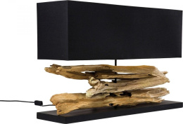 Lampa stołowa z naturalnym drewnem czarna NATURE XL