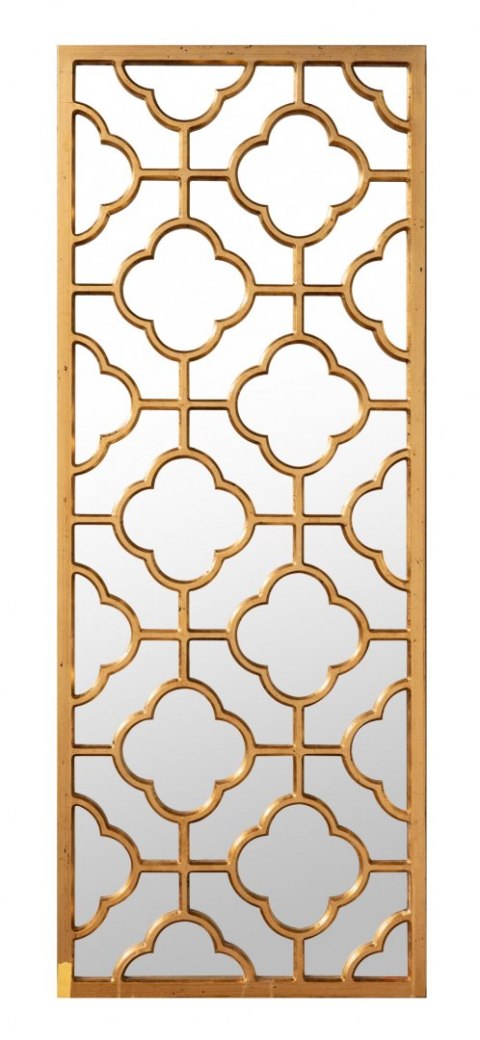 Lustro ze wzorem / panel dekoracyjny złoty CASABLANCA koniczyny 118x48 cm