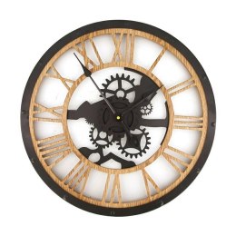 Zegar ścienny ażurowy metal drewno zębatki RUSTIC 5