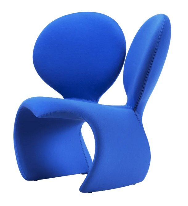 Fotel z uszami Miki Don't F**K With The Mouse (fabric) niebieski